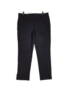 COUNTERPARTS WOMEN’S BLACK PULL‑ON PANTS RAYON‑NYLON STRETCH – SIZE L 25" INSEAM